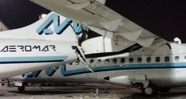 Aviones De Aeromar Sufren Grave Incidente En AICM