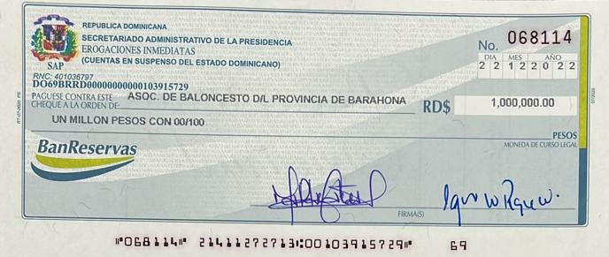 Cheque de aporte